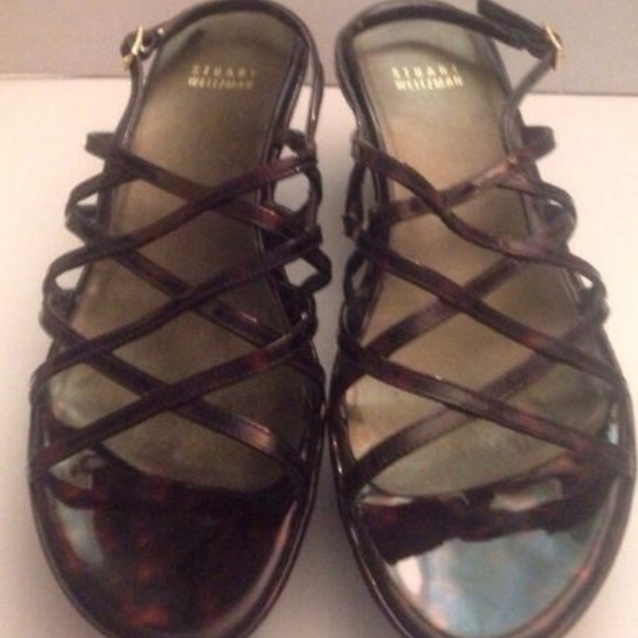 STUART WEITZMAN Brown Tortoise Shell Patent - Picture 1 of 5